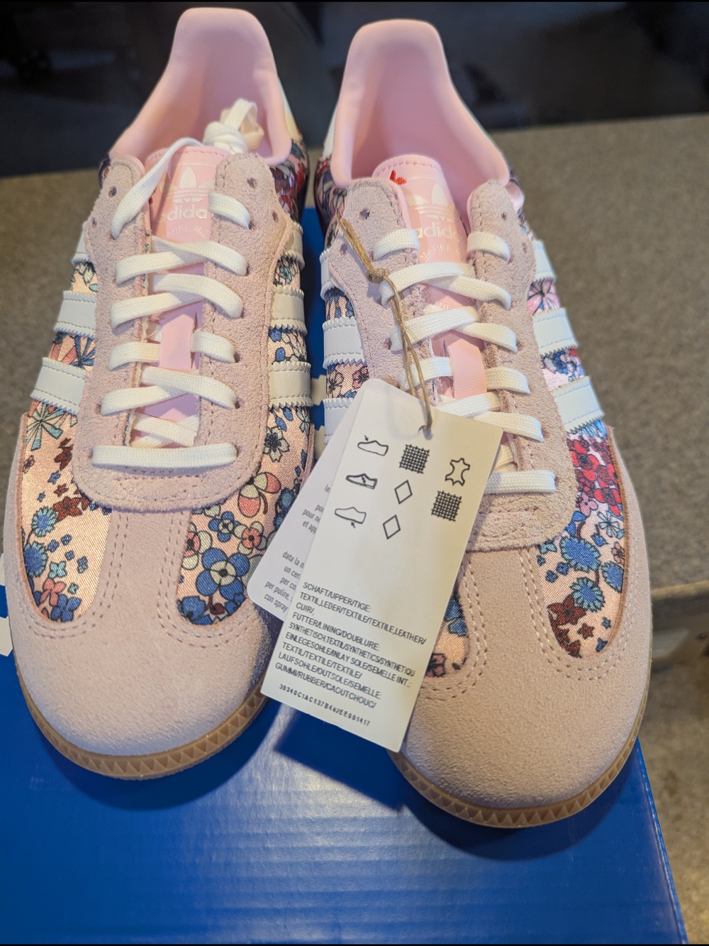 adidas Samba Pink Floral Liberty Collaboration Sneakers 7 Women - Picture 3 of 7